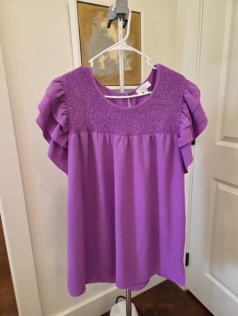 ODDI Purple Smocked Top 1XL